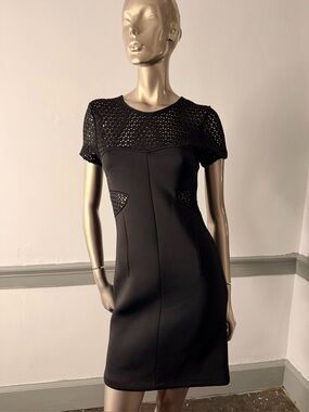 ABS Allen Schwartz Black Cutout Mini Dress Size Medium
